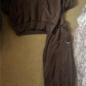 Nike Chocolate Brown Hoodie and Joggers Set